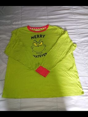 Unbranded Men's Green 'Merry Whatever' Long-Sleeve Holiday Tee